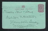 NEW ZEALAND 1912 Edward 7th Lettercard 1d Red from Blenheim to Wellington. - 31428 - PostalStaty