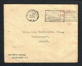 NEW ZEALAND 1940 Cover from the Mayor of Auckland. - 31443 - PostalHist