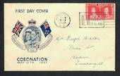 NEW ZEALAND 1937 Coronation 1d Red on illustrated cover. Slogan cancel 14/5/37 at Dunedin. - 31445 - PostalHist