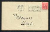 NEW ZEALAND 1926 1d Admiral on cover 9/1/35 Roller Cancel "Buy Health Stamps for Health Camps." - 31450 - PostalHist