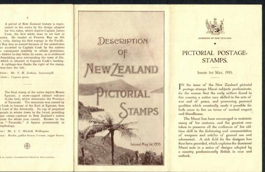 NEW ZEALAND POST OFFICE Publication on the 1935 Pictorial Issue. - 31540 - PostalHist