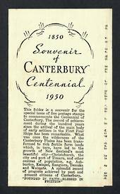 NEW ZEALAND 1950 Publication by the New Zealand Post Office with details of the Canterbury Centennial issue. - 31549 - PostalHis
