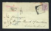 NEW ZEALAND 1887 Cover with 2d Second Sideface. Toning. - 31552 - PostalHist