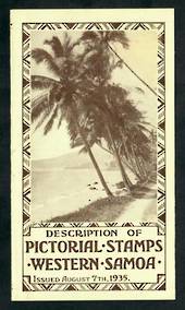 SAMOA 1935 Publication by New Zealand Post Office on the Pictorial Issue. - 31609 - PostalHist