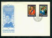 COOK ISLANDS 1981 Royal Wedding of Prince Charles and Lady Diana Spencer. Set of 2 on first day cover. - 31624 - FDC
