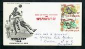 BERMUDA 1966 World Cup Football Championships. Set of 2 on first day cover. - 31655 - FDC