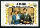 LESOTHO 1981 Royal Wedding of Prince Charles and Lady Diana Spencer. Stamp Booklet stiched. - 31666 - Booklet
