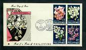 PHILIPPINES 1962 Orchids. Block of 4 on first day cover. - 31692 - FDC
