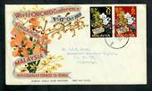 MALAYSIA 1963 World Orchid Conference. Set of 2 on first day cover postmarked in Singapore. - 31694 - FDC