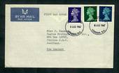 GREAT BRITAIN 1967 Elizabeth 2nd Machins issued 8/8/1967. Set of 3 on first day cover. - 31783 - PostalHist