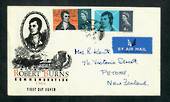 GREAT BRITAIN 1966 Robbie Burns. Set of 2 on first day cover. - 31785 - FDC