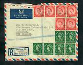 GREAT BRITAIN 1953 Registered Airmail Letter to New Zealand. - 31791 - PostalHist