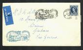 GREAT BRITAIN 1963 Airmail Letter from Paisley to New Zealand on illustrated cover with special postmark and postcard all relati