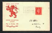 GREAT BRITAIN 1938 Empire Exhibition Glasgow. First day cover with exhibition cancel with Postcard Real Photograph of the Royal