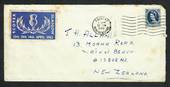 GREAT BRITAIN 1962 Letter from Paisley to New Zealand with two Scotex Glasgow cinderellas. Toning and untidy. - 31839 - PostalHi