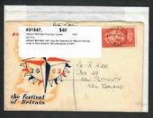 GREAT BRITAIN 1951 Geo 6th Definitive 5/- Red on first day cover to New Zealand. Set catalogues at £925.