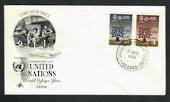 CEYLON 1960 United Nations Refugee Year. Set of 2 on first day cover. - 31934 - FDC