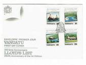 VANUATU 1984 250th Anniversary of Lloyd's List. Set of 4 on first day cover. - 32004 - FDC
