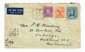 AUSTRALIA 1945 Airmail Letter to New Zealand 5½d rate. Includes 3d Stuart. - 32019 - PostalHist