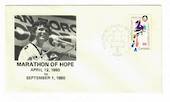 CANADA 1982 Marathon of Hope on first day cover. - 32076 - FDC