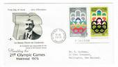 CANADA 1973 Olympics 1976. First series. Set of 2 on first day cover. - 32081 - FDC