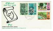 FIJI 1970 Closing of the Leprosy Hospital. Set of 4. Includes the joined pair on first day cover. - 32134 - FDC