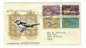 NOUVELLES HEBRIDES 1963 Definitives. Four valurs on first day cover. The recipient or his son was an All Black. - 32137 - FDC