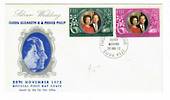 FIJI 1972 Royal Silver Wedding. Set of 2 on first day cover. - 32145 - FDC
