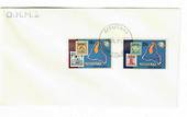 AITUTAKI 1974 Centenary of the Universal Postal Union. Set of 2 on first day cover. - 32158 - FDC