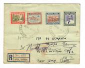 SAMOA 1939 25th Anniversary of New Zealand Control. Set of 4 on registered first day cover. Cover mailed to New Zealand and redi
