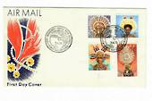 PAPUA NEW GUINEA 1977 Definitives Masks. Set of 12 on first day cover. - 32178 - FDC