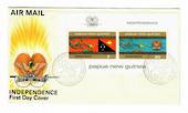 PAPUA NEW GUINEA 1975 Independence. Miniature sheet on first day cover. - 32179 - FDC