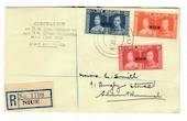 NIUE 1937 Coronation. Set of 3 on first day cover. A diifferent 'illustration'. - 32184 - FDC