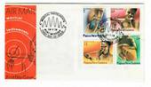 PAPUA NEW GUINEA 1979 Musical Instruments. Set of 4 on first day cover. - 32186 - FDC