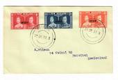 NIUE 1937 Coronation. Set of 3 on first day cover. - 32194 - FDC