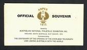 AUSTRALIA 1972 Official Souvenir of the Australian National Philatelic Exhibition containing a miniature sheet with reproduction