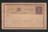 SOUTH AUSTRALIA Early Postal Stationery Postcard Victoria 1st 1d Purple - 32237 - PostalStaty