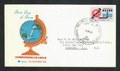 AUSTRALIA 1963 Commonwealth Cable 2/3 Blue and Red on first day cover. . - 32267 - FDC