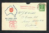 AUSTRALIA 1941 Cover Salvation Army Red Shield Huts posted from Bathurst. Cachet "Department of the Army Concession Postal Rate'