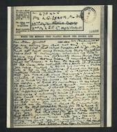NEW ZEALAND 1944 Facsimile of wartime correspondence. - 32303 - PostalHist