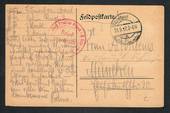 GERMANY 1917 Feldpostkarte. Red cachet. - 32335 - PostalHist