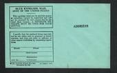 USA Blue Envelope Mail Army of the United States. In fine mint condition.