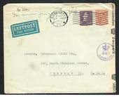 DENMARK 1945 Letter to USA. Reseal Label and Censor cachet originate in Denmark. - 32344 - PostalHist