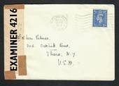 GREAT BRITAIN 1943 Letter from Peterborough to USA. Opened by Examiner 4216. - 32358 - PostalHist