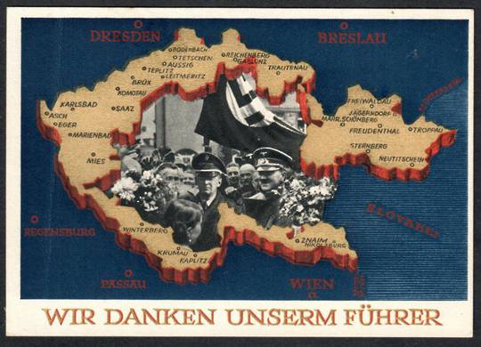 GERMANY 1939 Postcard of Map. - 33611 - PostalHist