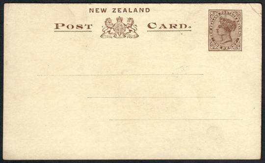 NEW ZEALAND 1897 Victoria 1st Postal Stationery Postcard 1d Brown with coloured view of Mt Cook Pohutu Geyser Otira Gorge and Mt