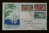 TOKELAU ISLANDS 1948 Definitives. Set of 3 on first day cover. - 34132 - FDC