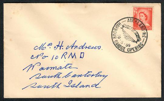 NEW ZEALAND 1959 Opening of Wellington Airport. Special Postmark on cover. - 34497 - Postmark