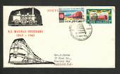 NEW ZEALAND 1963 Centenary of the Railways. Set of 2 on illustrated first day cover. - 34739 - Postmark
