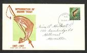 NEW ZEALAND 1967 Definitive 7½c Trout on two diierent illustrated first day covers. - 35089 - FDC